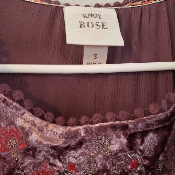 Knox Rose Sleeveless Embroidered Tunic Blouse S - Picture 4 of 10